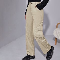 Вельветовые брюки с карманом Shein