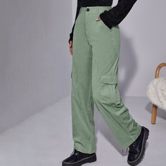 Вельветовые брюки с карманом Shein