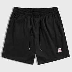 Аппликация буква Повседневный Мужские шорты Shein