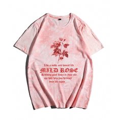 Мужская футболка с цветочным рисунком и лозунгом Shein