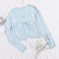 с вышивкой Животный Повседневный Кардиганы Shein