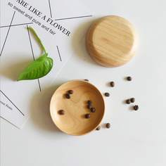 1шт случайная круглая деревянная тарелка Shein