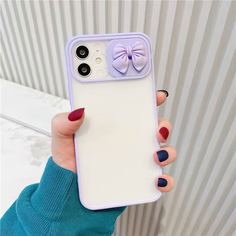 Чехол для телефона с движной крышкой камеры и бантом Shein