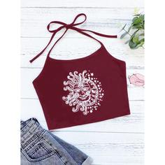 Топ-халтер с графическим принтом Shein