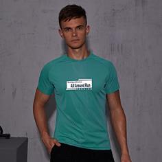 Мужская спортивная футболка со светоотражающим текстовым принтом Shein