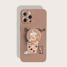 1шт чехол для телефона и 1шт держатель для телефона с мультипликационным принтом Shein