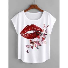 Животный Повседневный Футболки Shein