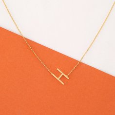 Цепочка Из Желтого Металла С Подвеской Буквой Shein