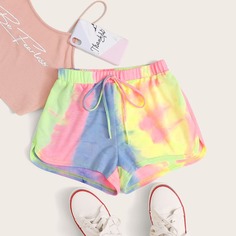 Разноцветные шорты с узлом Shein