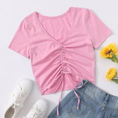 Топ на кулиске с узлом Shein