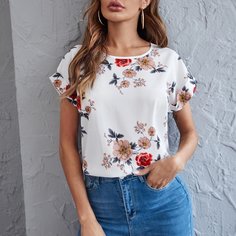 Блузка с цветочным принтом Shein
