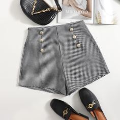 Застежка Хаундстут Повседневный Шорты Shein