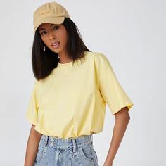 Одноцветный Повседневный Футболки Shein