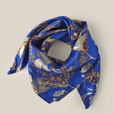 Шелковый шарф с жаккардовым узором Shein