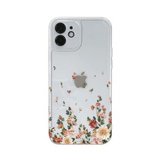 Прозрачный чехол для iPhone с цветочным принтом Shein