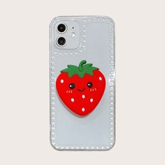 1шт чехол для iPhone и 1шт держатель для телефона в мультипликационной форме Shein