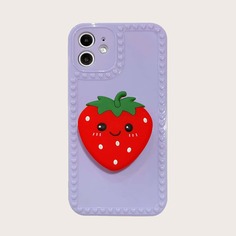 1шт чехол для iPhone и 1шт держатель для телефона в мультипликационной форме Shein