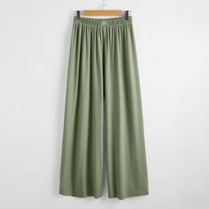Одноцветный Повседневный Брюки Shein
