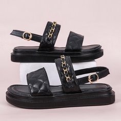 Сандалии с открытой пяткой и цепочкой Shein