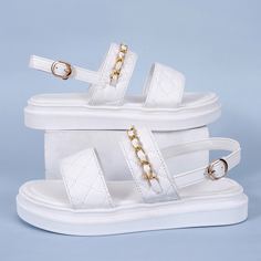 Сандалии с открытой пяткой и цепочкой Shein