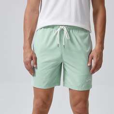 Мужские шорты на кулиске с принтом дерева Shein