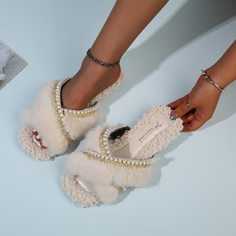 с жемчугом Одноцветный Модный Сандалии/босоножки Shein
