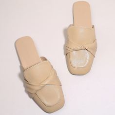 с драпировкой Одноцветный Элегантный Балетки Shein