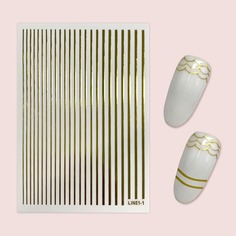 1 лист наклейка для ногтей в форме линии Shein