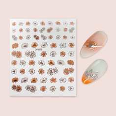 1 лист наклейка для ногтей с цветочным узором Shein