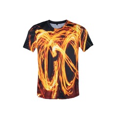 Огонь Повседневный футболки для мальчиков Shein