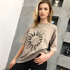 Геометрический Повседневный Футболки Shein