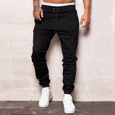 на кулиске Одноцветный Мужские спортивные брюки Shein