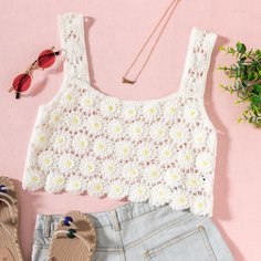 с разрезом Со цветочками Накидки Shein