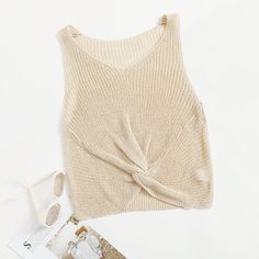 Однотонный трикотажный жилет Shein