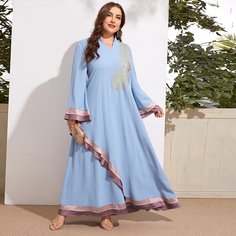 С оборками Этнический Повседневный Платья размер плюс Shein