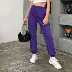 Брюки с эластичной талией Shein