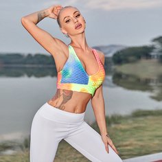 крест на крест тай дай Спортивные бюстгальтеры Shein