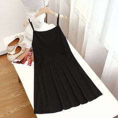 трикотажный Одноцветный Повседневный Платья размер плюс Shein