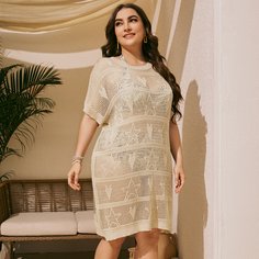 Накидка размера плюс с рисунком звезды Shein