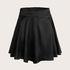 Однотонная юбка размера плюс Shein