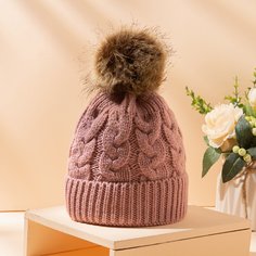 Детская шапка с помпоном Shein