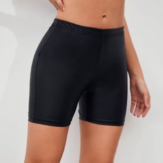 Однотонные байкерские шорты Shein