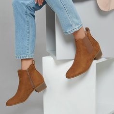Сапоги челси из искусственной замши Shein