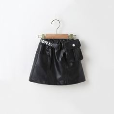 с карманами Текст Повседневный Юбки для девочек Shein