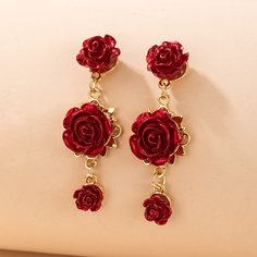 Серьги-подвески с цветком Shein
