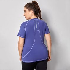 Лозунг Спортивные топы размера плюс Shein