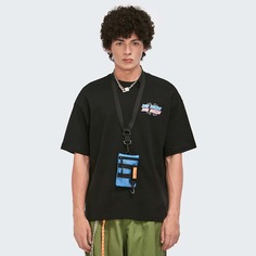 Мужская футболка с открытыми плечами и буквами без сумки Shein