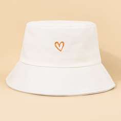 Шляпа с вышивкой сердечка Shein