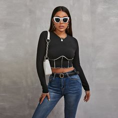Кроп футболка Shein