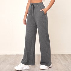 Однотонные брюки на кулиске Shein